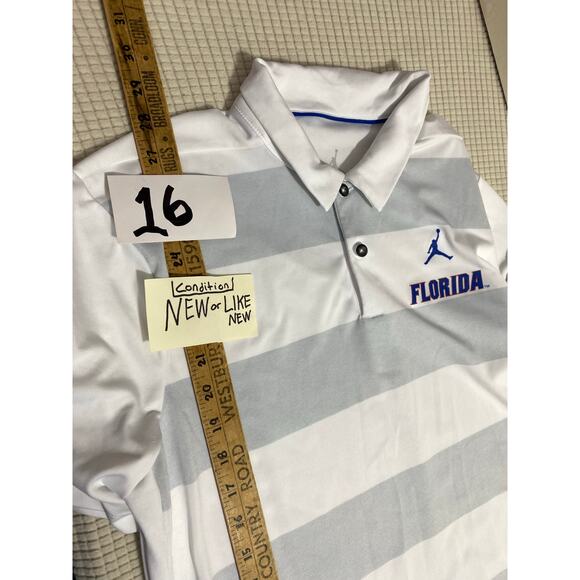 Florida Gators Air Jordan Polo Men's White/Blue Mens Small - Picture 5 of 10